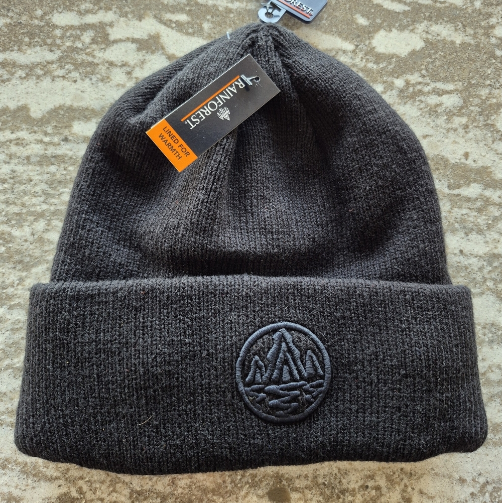 Rainforest Men's Lined Beanie Hat NEW
